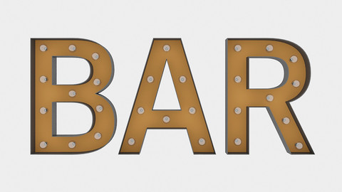 Bar Sign With Bulb