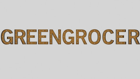 Green Gracor Sign With Bulb