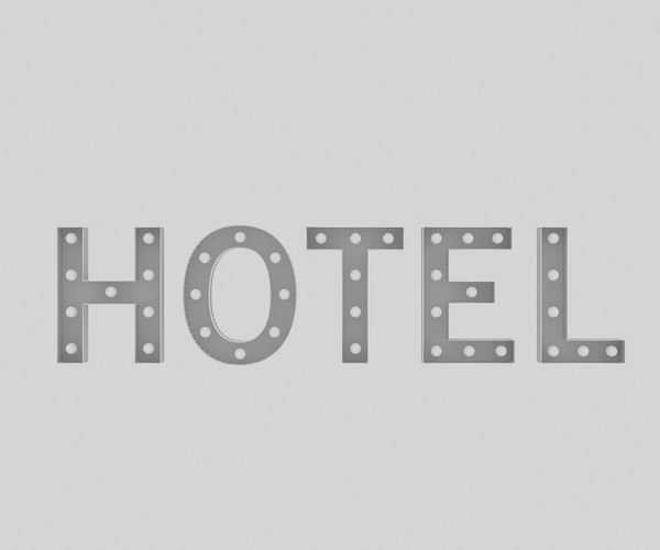 ArtStation - Hotel Sign With Bulb | Resources