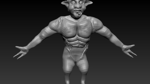 One tooth monster Sculpt (One tooth monster low poly included)