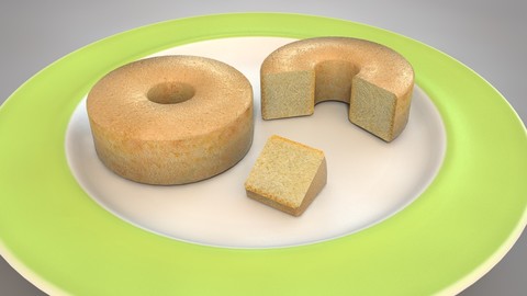 Sponge Cake 3D Model