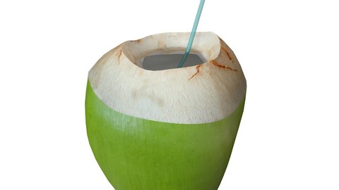 Coconut Water Sliced 3D Model