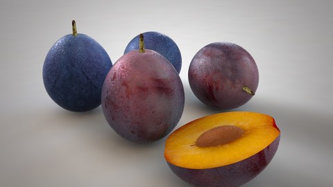 Damson Plum 3D Model