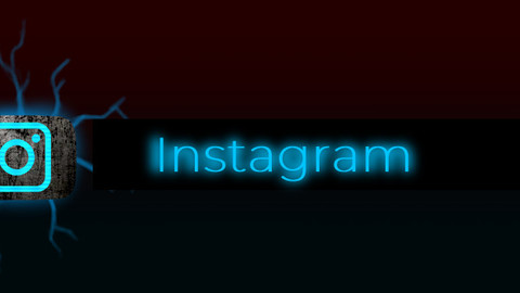 Instagram - animated social network badge