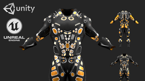 Scifi Suit - 3D Asset Game Model PBR - 3D model