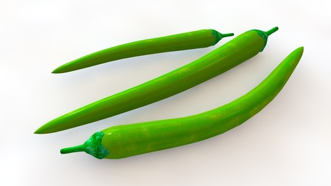 Chilli green 3D Model