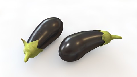 Eggplant 3D Model