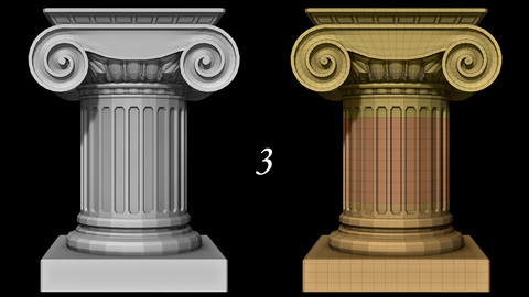 3 Greek Column Types Brush