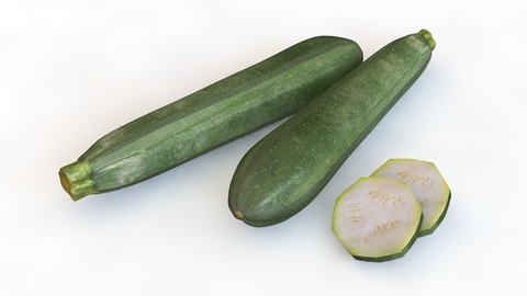 Zucchini _ courgette 3D Model
