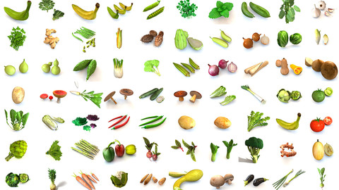 Mega Vegetables Collection 3D Model