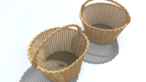 Wicker basket 3D Model