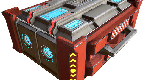 Sci-Fi box Low-poly