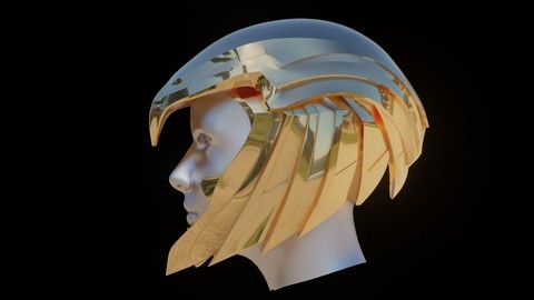 Wonder Woman Golden Eagle Helmet for Cosplay 3D print model 3D print model