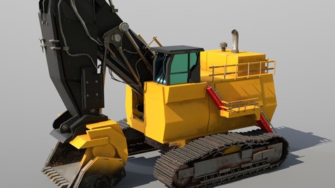 Mining hydraulic shovel 3D Model