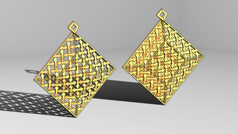 Moroccan beldi style moucharabieh pendant