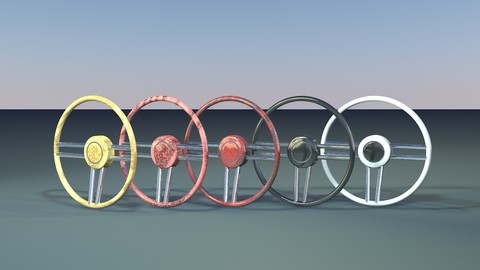 Classic Steering Wheel 3D model