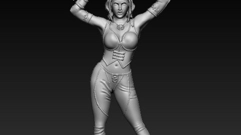 BloodRayne - 2 arms versions Printable 3D Model Figurine PRINTED-TESTED