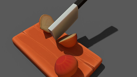 Stylized Onion Chopping Board.