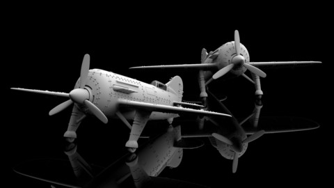 Stylized Vintage Aircraft 3D print model