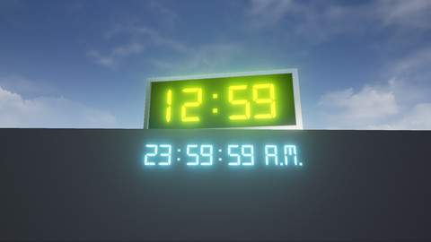 Digital Time and Alarm Clock (UE4 Asset Pack)