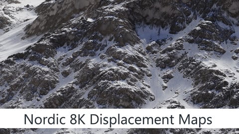10 "NORDIC" 8K Displacement Maps + Free Blender Scene