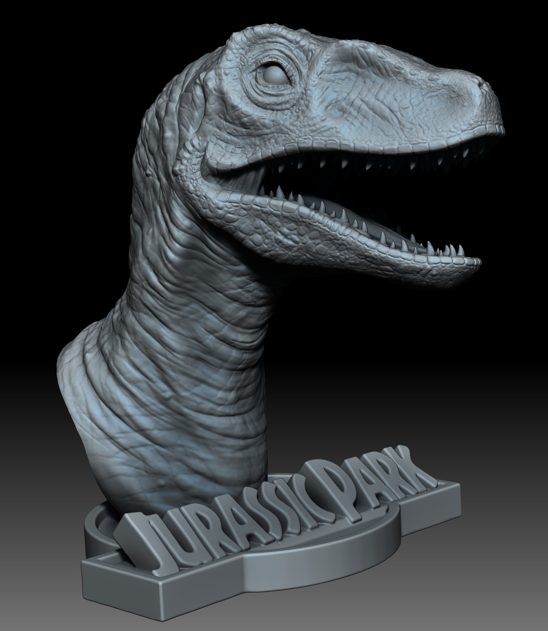 jurassic park raptor bust