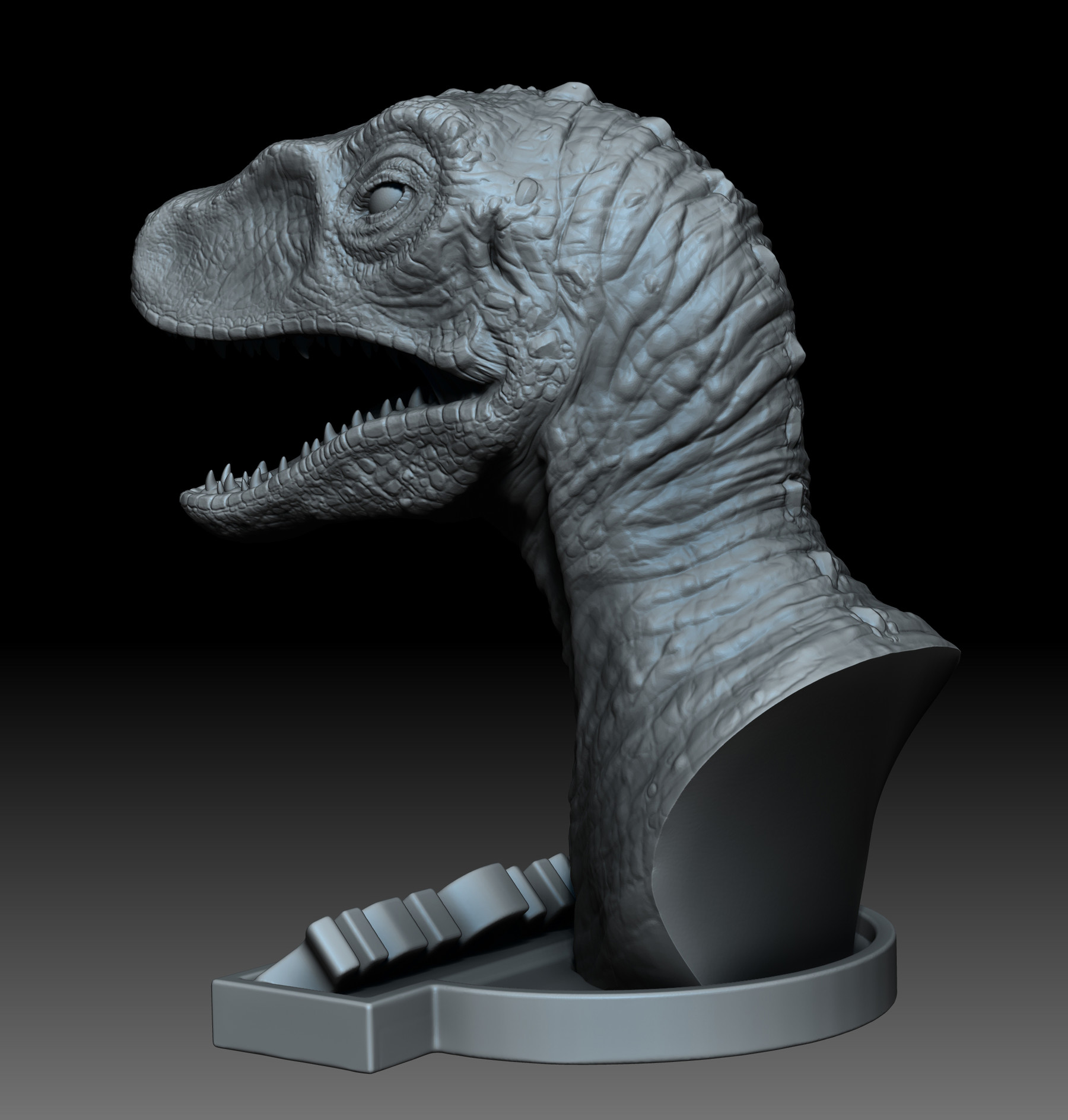 jurassic park raptor bust