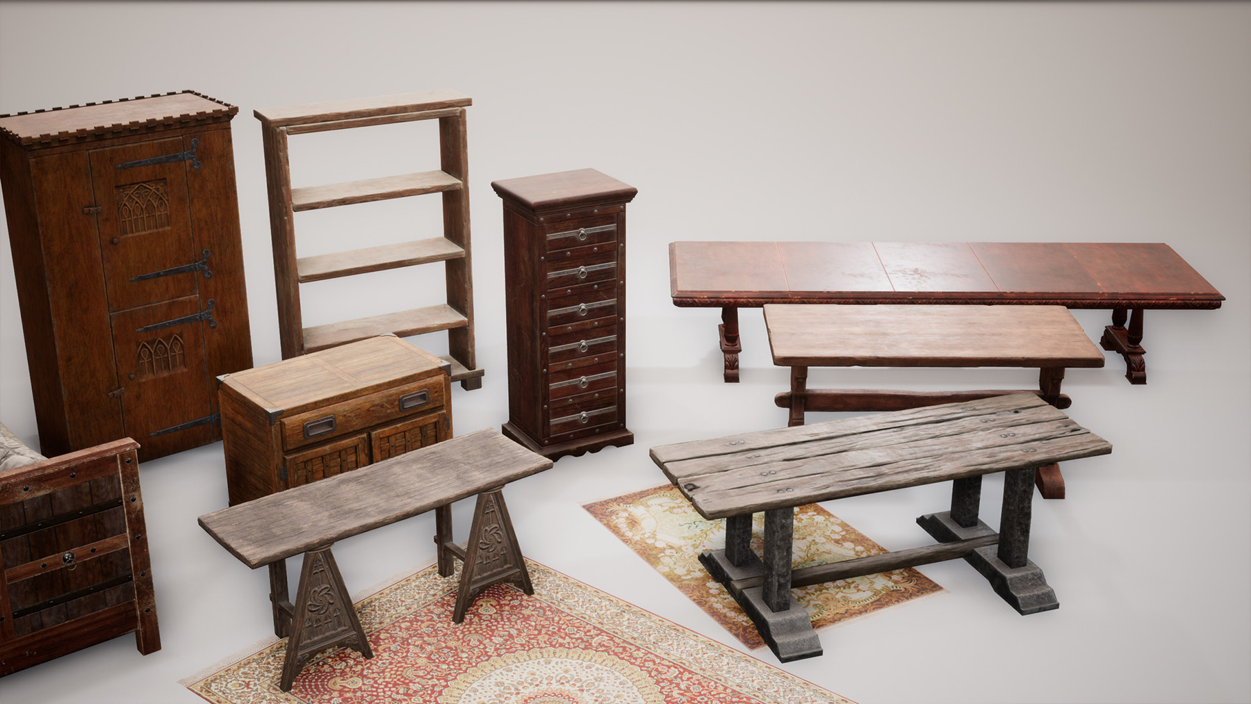 ArtStation Medieval VOL 9 Castle Furniture Game Assets