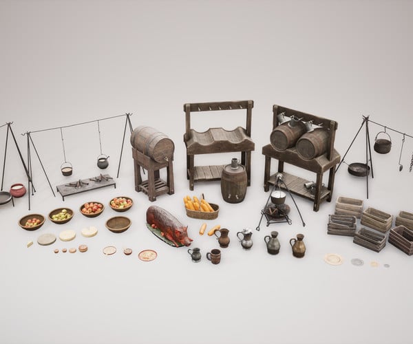 ArtStation - Medieval - VOL 6 - Food and Feast | Game Assets