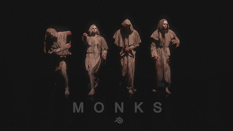 Monk 3D models for Concept Art