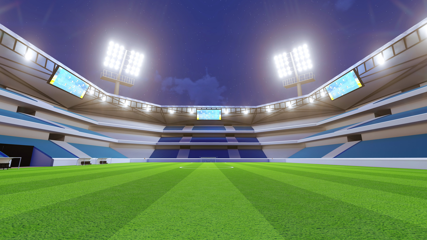 Artstation Football Soccer Stadium Pbr Low Poly Game Assets