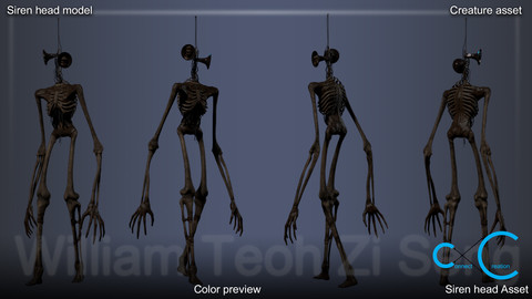 Siren Head 3D Model Asset