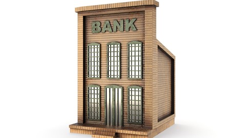 Western Bank - PBR - Western town - Low-poly