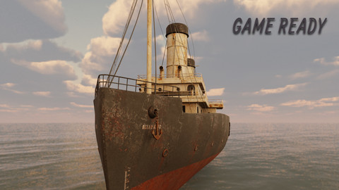 Passenger ship Lowpoly