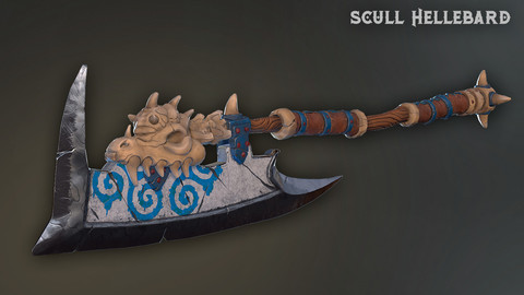 Scull Hellebard