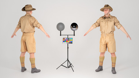 Character of WW 2 Australian soldier in A-pose 149