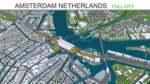 Amsterdam Netherlands City 3D Model