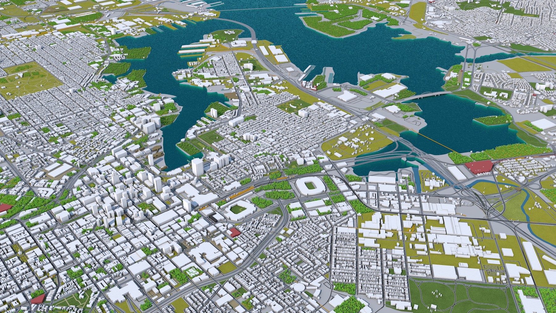 ArtStation Baltimore Maryland City 3D Model Game Assets