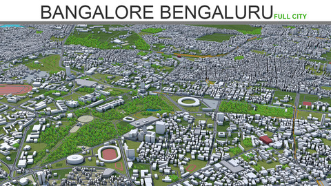 Bangalore Bengaluru City 3D Model