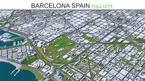 Barcelona Spain  City 3D Model