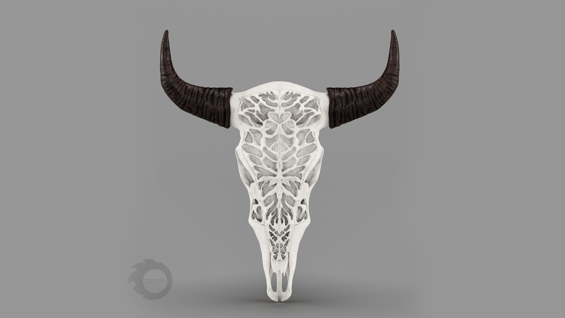 This is a model of the bull skull originally created with 3Ds Max 2020 rend...