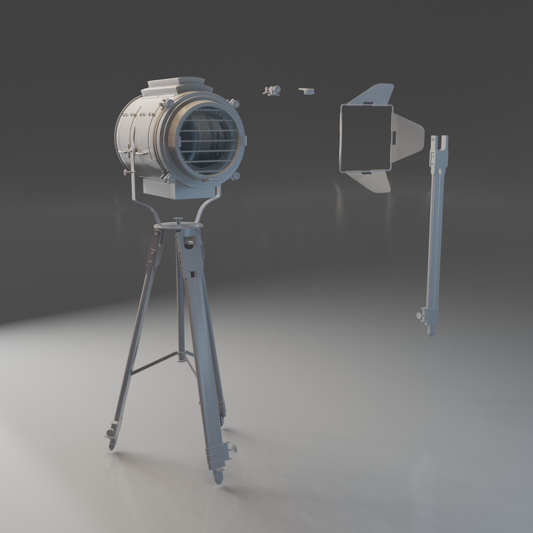 ArtStation Vintage Hollywood Stage Light Blender to Unreal Tutorials