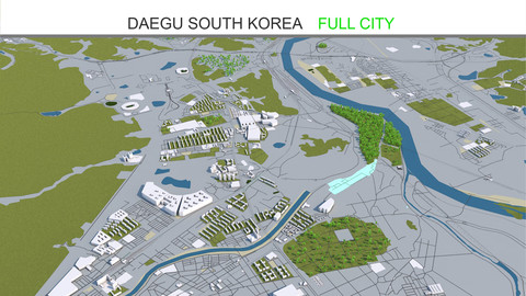 Daegu City  South Korea 3D Model