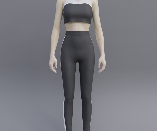 ArtStation - 3D Gym wear- Female sport wear