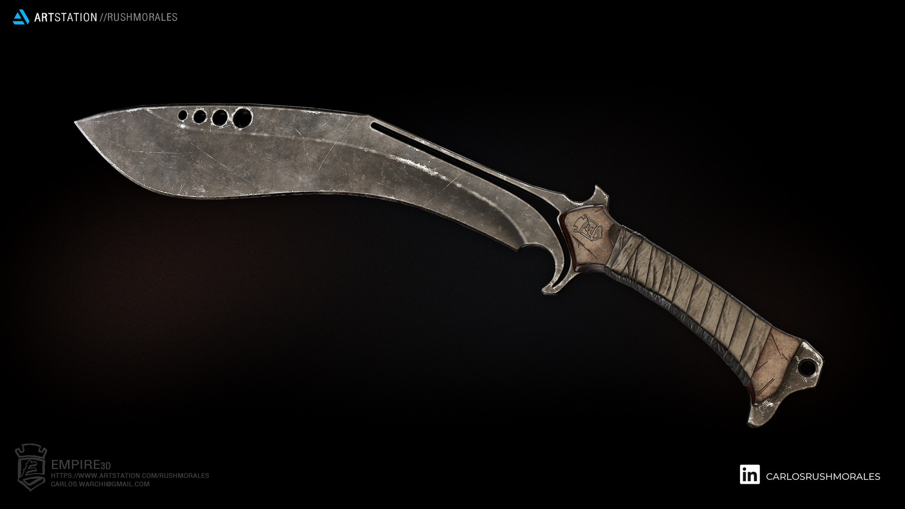 Artstation Empire 3d Knife Kukri 3 Resources