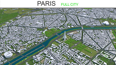 Paris City 3D Model