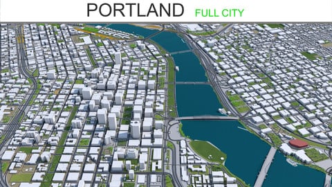 Portland Oregon City USA 3D Model