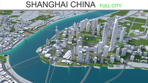 Shanghai City China 3D Model