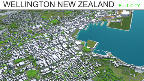 Wellington City New Zealand 3D Model