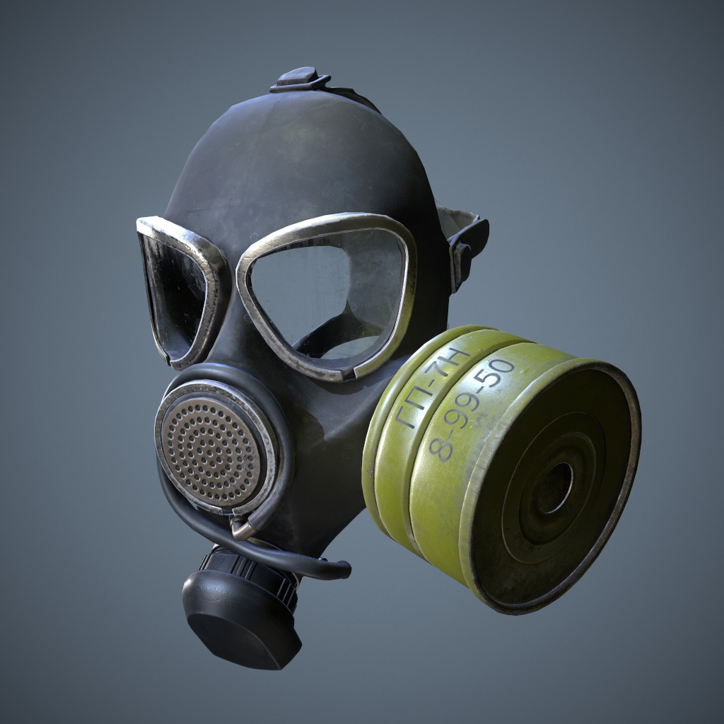 Artstation Gas Mask Gp 7b Game Assets